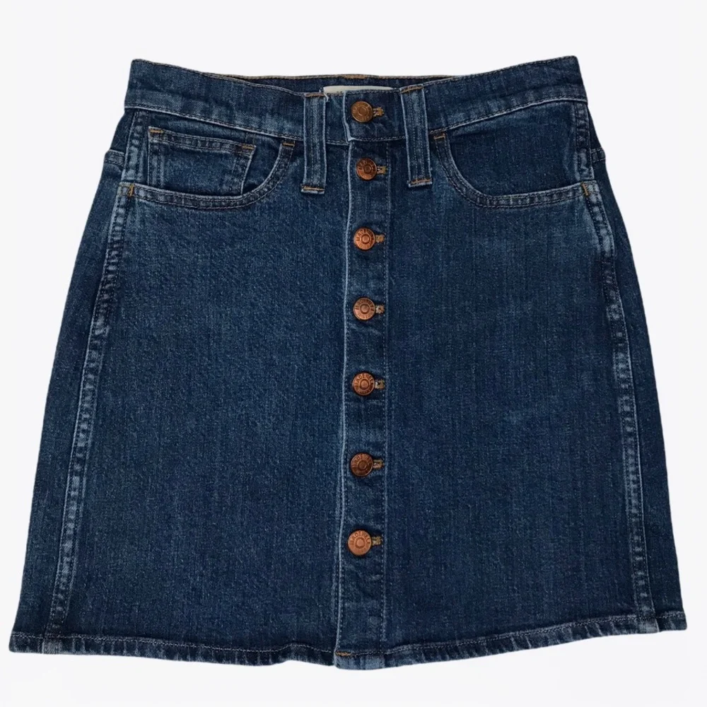 Madewell Button Down Denim Mini Skirt - 24 - Picture 9 of 17